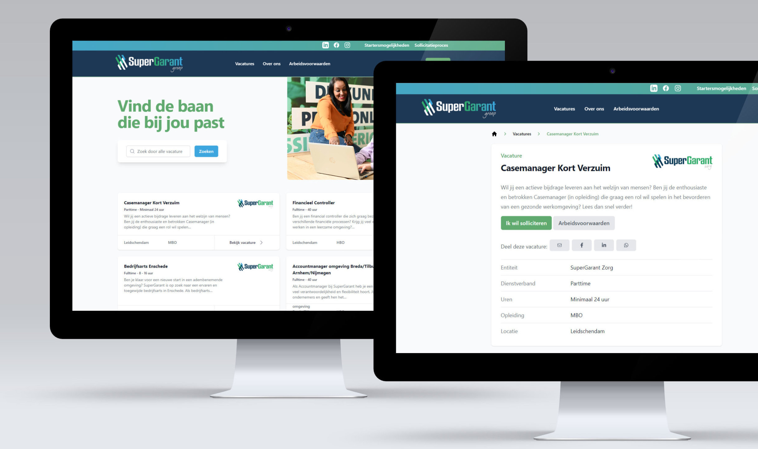 Werken bij SuperGarant-website